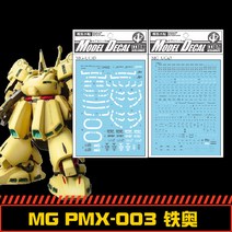 중통데칼 19422 19423 MG 디오 습식 건담 프라모델 스티커