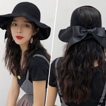 PKFARM 챙넓은 왕골모자 밀짚모자 리본챙모자 파나마햇 라피아햇 바캉스모자