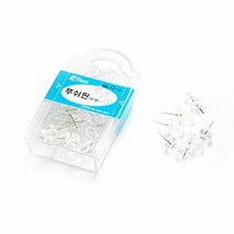 평화 푸쉬핀 투명 투명핀 문구용 사무용