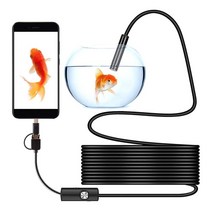 방수 내시경 카메라 5.5/7mm HD 내시경 카메라 6 LED IP67 방수 산업용 자동차 검사 3-in-1 USB, 02 7mm, 04 10m