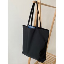 지퍼클로징 나일론 패브릭 빅 쇼퍼 숄더백 스퀘어 에코가방