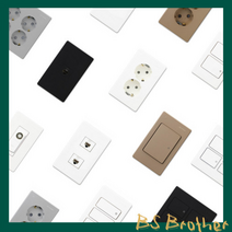 [BSB] 진흥전기 V시리즈 스위치 콘센트(골드 블랙 실버), 골드, 48. 8P + 8P + CATV 2방