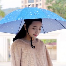 [갓샵] 핵인싸템 머리에쓰는 우산 모자 핸즈프리 낚시 파라솔