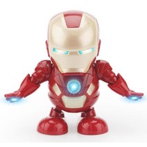 댄스 아이언 맨 액션 피규어 장난감 Led 손전등 음악 로봇 타 노스 캡틴 영웅 토니 스탁 전자 완구, [01] opp bag 1