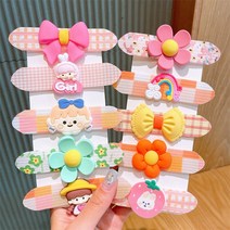 앞머리 고정 벨크로 찍찍이 잔머리 정리 유아 아동 여아 머리띠 정리핀 6P