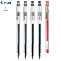 PILOT 하이테크-C 0.3mm 5개 파일롯트 HI-TEC-C 젤 잉크 볼펜, 혼합5개(블랙4레드1블루0)