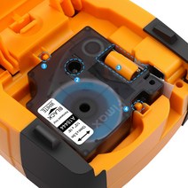DYMO Rhino IND 비닐 라벨 용 18444 블랙/화이트 5 팩 12mm 테이프 산업용 카트리지 프린터, 한개옵션0