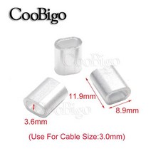 100pc 알루미늄 케이블 크림프 슬리브 와이어 스톱 페럴 스네어 로프 클립 스웨이지 트랩 배럴 M0.8 M1.0 M1.2 M1.5 M2 M2.5 M3 M4 M5 M6 M8, [07] M3.0