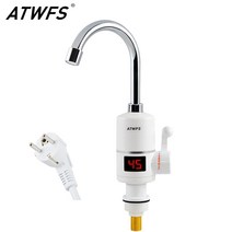 Atwfs 인스턴트 온수 히터 탭 온수기 용 빠른 순간 온도 조절기 3000w 전기 수도꼭지 온도 디스플레이, 협동사