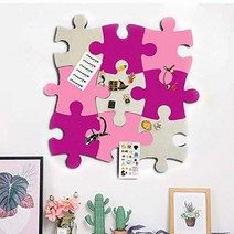 Felt Bulletin Board Cork Board Tiles Set of Wall Puzzle Shape Pin Board w/Self Adhesive to Keep Mem, 1