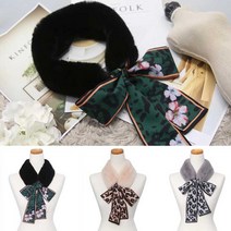 PZJ175150여성 리본 퍼목도리 케이프 겨울 패션 연말 모임룩