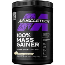 MuscleTech 매스 게이너 프로틴 파우더 크레아틴 바닐라 5.15파운드, 01.Vanilla, 5.15g, 1개