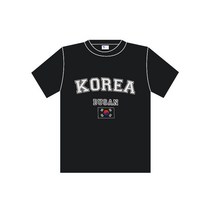 한국 전통 면 티셔츠 코리아 태극기 부산 성인티셔츠 외국인 선물 기념품 반팔