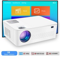 빔프로젝터 미니 가정용 단초점 yersida g6 프로젝터 1080p 5g wifi 블루투스 풀 hd 업그레이드 된 10000 루멘 지원 4k 야외 영화 3d 홈 시네마 비머, 기본 버전, 미국 플러그
