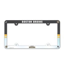 WinCraft NHL Boston Bruins 풀 컬러 번호판 프레임 팀 색상 원 사이즈