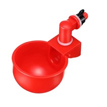 자동 Waterer 보울 키트 치킨 워터 컵 암탉 수탉 술꾼 플라스틱 가금류 국내 조류 먹이 도구 뒤뜰 농, 01 red, 01 4pcs