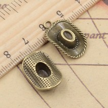 귀걸이 보석 링 여성 악세서리 매력 카우보이 모자 23x13mm 티베트어 실버 컬러 펜던트 골동품 만들기 DIY 수제 공예 청동 20 개