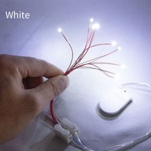 10pcs 1206 SMD Led 램프 플러스 1pc 3V CR2032 단추 셀 배터리 상자 배터리없이 모델 기차 DIY 만들기 건담, 옵션-05.White