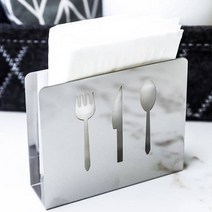 드림 스텐 냅킨 꽂이 1+1 홀더 휴지 티슈 케이스 디스펜서 업소용 가정용 호텔 레스토랑, 실버, 실버