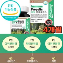 캐나다 면역력 영양제 프로폴리스 비타민c 아연 30대 40대 50대 60대 남자 여성 남성 어린이 청소년 식약처인증 추천, 2개, 42.3g 60캡슐