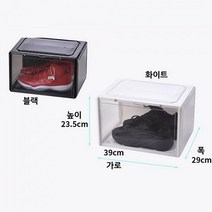 리더스 리더스 슈즈 케이스 운동화 정리함 블랙 화이트 2컬러 수납함 (5258040)