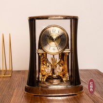유럽식 복고풍 앤틱 금장 탁상시계 005, 레드브라운