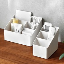 라온텐 화장품 리모컨 정리함 다용도 수납함, 대형