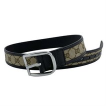 [구찌] 당일 남성 캔버스 벨트 브라운 449716 KY9LN 9903