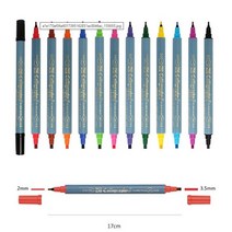 지그 ZIG 캘리그라피 트윈팁 tc-3100 마카 손글씨 컬러링 낱색, 050옐로우