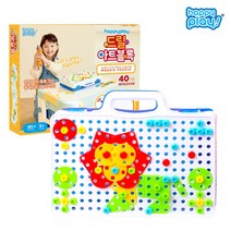 해피플레이 DIY 2D 공구놀이 드릴 블럭 어린이 장난감 151pcs, 2D 드릴아트 공구놀이