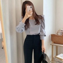 패션라인 BL6699_크림 블라우스 봄신상/프릴/쉬폰
