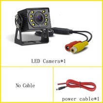어라운드뷰 후방 사이드 카메라 12V 24V 트럭 주차 백업 야간 투시경 방수 차량 후면 자동차 트레일러 픽업, 01 No Cable()