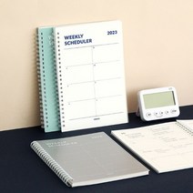 학생용 스케줄관리 다이어리 2023년 월간플래너 날짜형, 민트