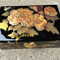 자개장 보석상자 돈궤 시계 나비장 엔틱 할머니 선물, 21x14x8cm 황금 모란 개화 부 1