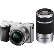소니 미러리스 일안 α6400 더블 줌 렌즈 킷 SELP1650 F3.5-5.6+SEL55210 F4.5-6.3 SEL55210 실버 ILCE-6400Y S[망원 렌즈 부착 킷]