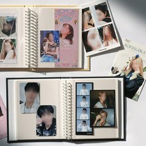 4컷 네컷 앨범 4x6 3x5 풀컷 스프링 접착식 인생 사진 보관, 레드 오렌지