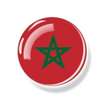 국가 국기 에티오피아 에리트레아 소말리아 지부티 케냐 탄자니아 우간다 르완다 부룬디 세이셸 30mm 유리 냉장고 자석 장식, Morocco