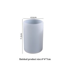인테리어 크리스탈 캔들 양초 만들기 재료 워머 2-8cm 실린더 투명 실리콘 몰드 수지 diy uv expoy 캔들 몰드 캐스팅 몰드 홈 만들기 즙이 많은 점토 m, 4cm