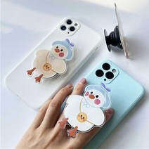 귀염뽀짝 유치원생 오리 휴대폰 거치대 2p 동영상보기, 화이트 2개