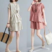 B-219222 팬츠 세트/빅사이즈/루즈핏/오버핏/쉬폰/린넨/세트