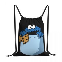 포켓 쿠키 세서미 스트리트 버트 교육 애니메이션 휴대용 쇼핑 Drawstring 가방 승마 체육관 의류 스토리지 배낭