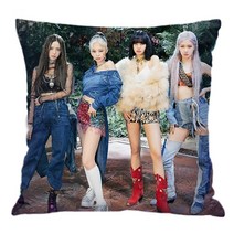 블랙핑크 포카 쿠션 단체사진 포토카드 쿠션 베게, 35X35cm, W