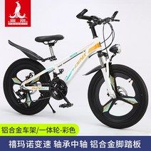 새로운 피닉스 브랜드 어린이 산악 자전거 소년 소녀 학생 가변 속도 디스크 브레이크 충격 흡수 알루미늄 합금 초경량, 주황색/알루미늄 프레임/21단 3단 나이프 휠 차량 납, 주황색