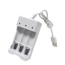 VOXLINK-배터리 충전기 3 슬롯 USB AA/AAA Ni-MH/Ni-Cd 원격 제어용 독립 충전식 배터리 빠른, [01] White