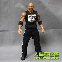 WWE 더락 레슬링 피규어 6인치 다관절 인형, 단일옵션