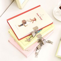 빨강머리앤 일러스트 자물쇠 일기장 일기 다이어리 노트, 디자인, 그린