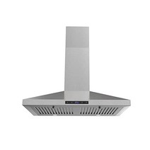 Range hood 30 Inch Convertible Kitchen Wall Mount Hood in Stainless Steel with 500CFM LED Lights Sta