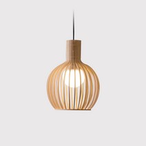 우드함 1등 펜던트 조명 D타입 / 램프포함, 하얀빛