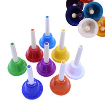 핸드벨 터치벨 8음 악기 종소리 종 벨 8pcs 크리스마스 음악교구 교재