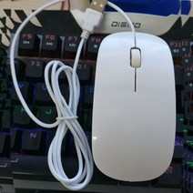 캐드마우스 무소음 USB 유선 광 마우스 애플 데스크탑 컴퓨터 노트북 서리로 덥은 귀여운 1000 인치 당 점, 01 WHITE, 한개옵션1